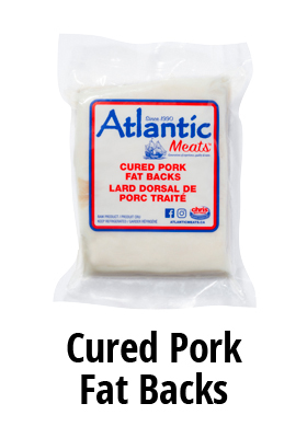 Atlantic Meats Cured Pork Fat Backs